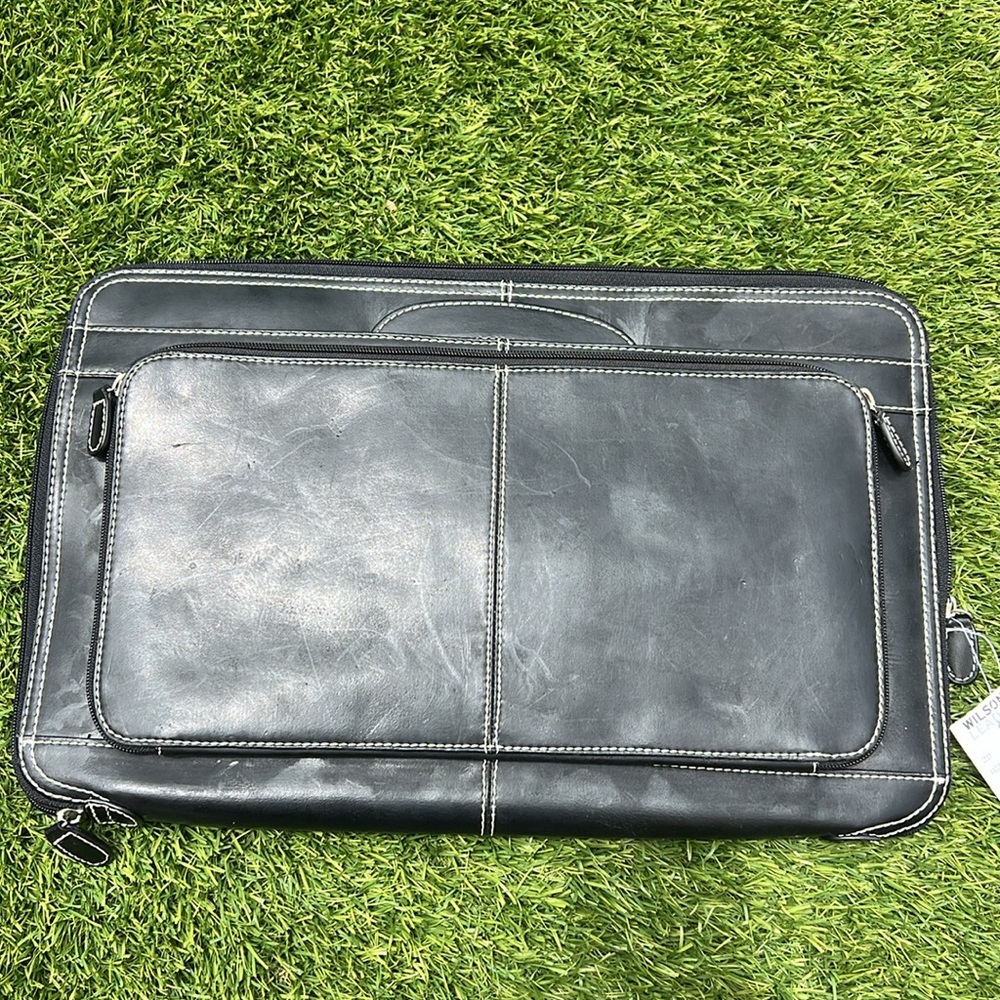 NWT Wilsons Executive Portfolio Black Leather - Picture 7 of 14